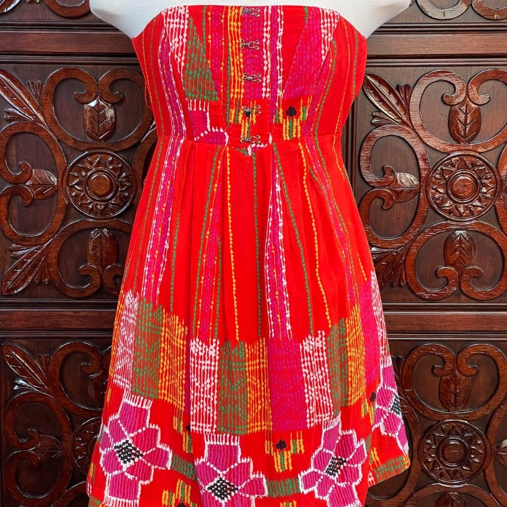 Anthropologie We Love Vera Red Strapless Dress